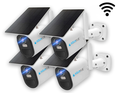 AquaVue Solace – WiFi Solar Marine Camera (4PK)